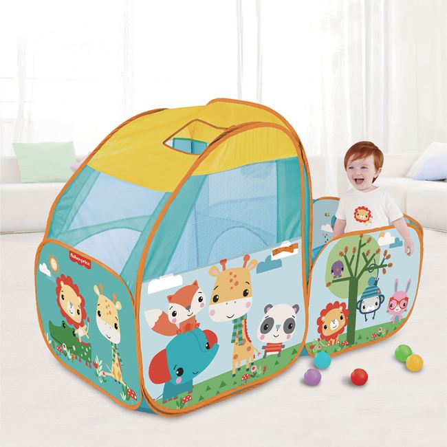 Set Cort pentru Copii cu Piscina si Bile de Joaca - Fisher Price foto 2