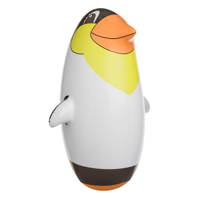 Jucarie Gonflabila Sac de Box Pinguin 3D Negru Galben 48cm