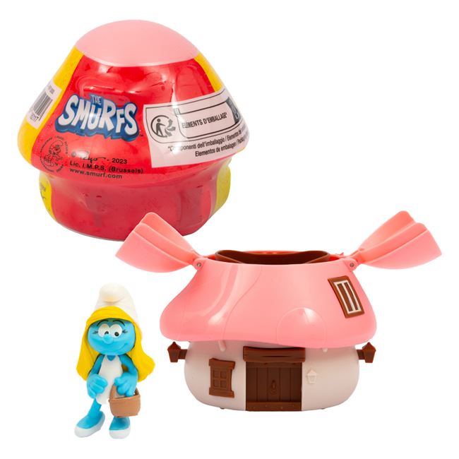 Strumfi Casa Ciuperca cu Confetti & Figurina Surpriza - Giochi Preziosi foto 2
