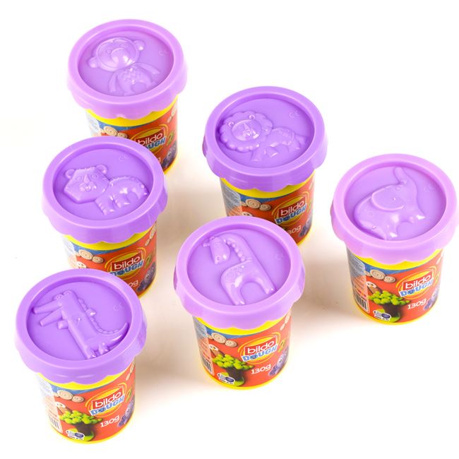 Bildo DOH Plastilina Mov in Pahar cu Capac Forma Model de Animal 130g foto 2