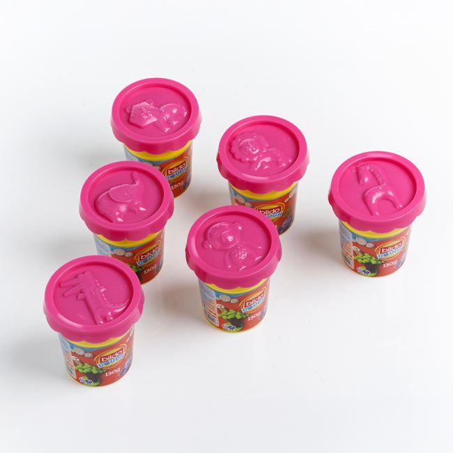 Bildo DOH Plastilina Roz in Pahar cu Forma Animal pe Capac 130g foto 2