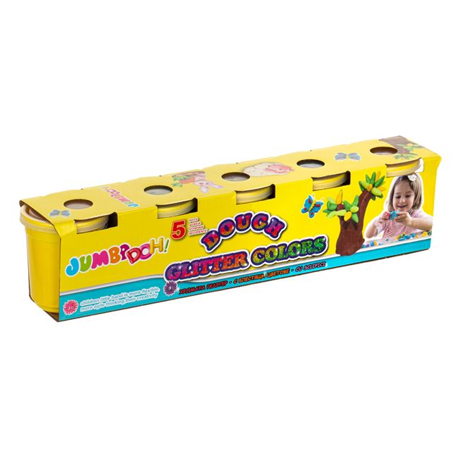 Set Plastilina cu Glitter in Pahar DOH 5x140g foto 2