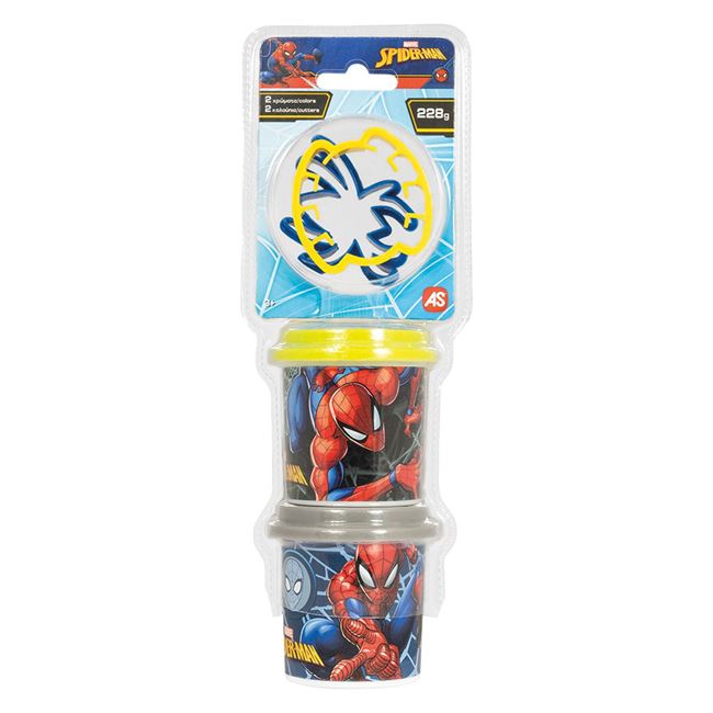 DOH Plastilina Marvel Spiderman Punga cu 2 Recipiente & Capace Forma 228g - AS foto 2