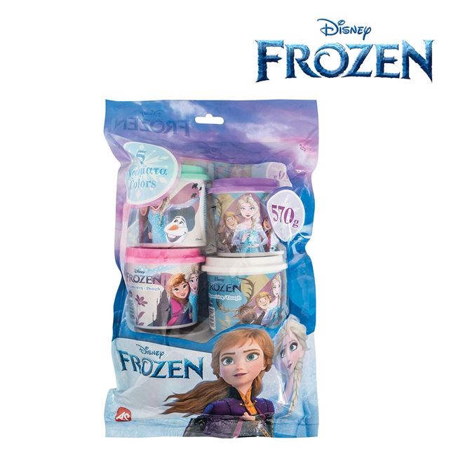 DOH Plastilina Disney Frozen Punga cu 5 Recipiente & Capace cu Forma 750g - AS