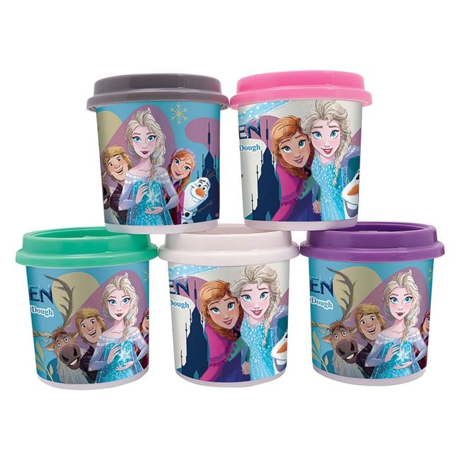 DOH Plastilina Disney Frozen Punga cu 5 Recipiente & Capace cu Forma 750g - AS foto 2