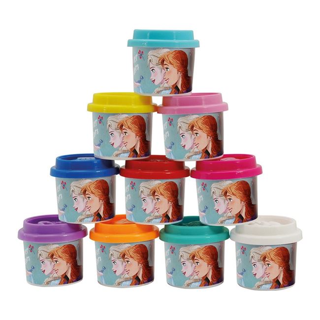 DOH Plastilina Disney Frozen Punga cu 10 Recipiente & Capace cu Forma 280g - AS foto 2