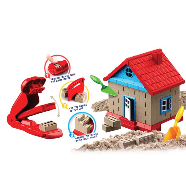 Set Creativ cu Nisip Kinetic Casa - 12 piese foto 2