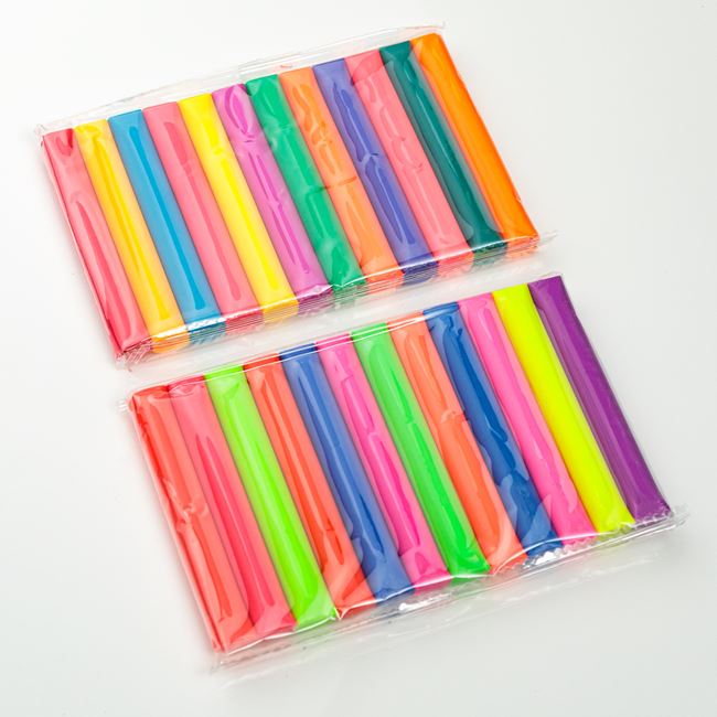 Plastilina in Cutie 24 Culori Diferite Neon - 500g foto 2