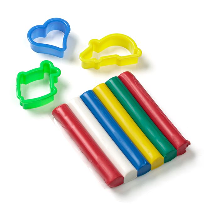 Set Plastilina 6 Culori Diferite & Forme - 9 piese foto 2