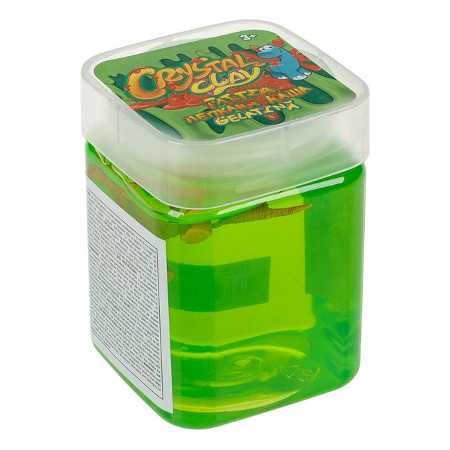 Jucarie Gelatina Slime Crystal Verde cu Dinozaur 250g
