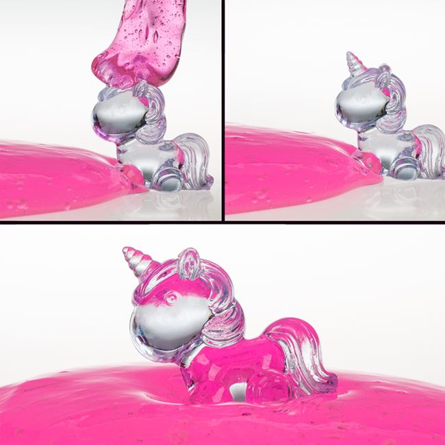 Jucarie Gelatina Slime Roz Cristal Clear Unicorn 250g foto 2
